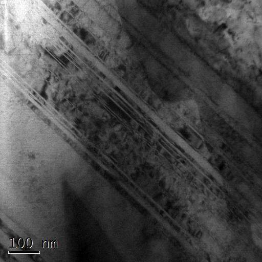 316不锈钢孪晶TEM衍射花样标定